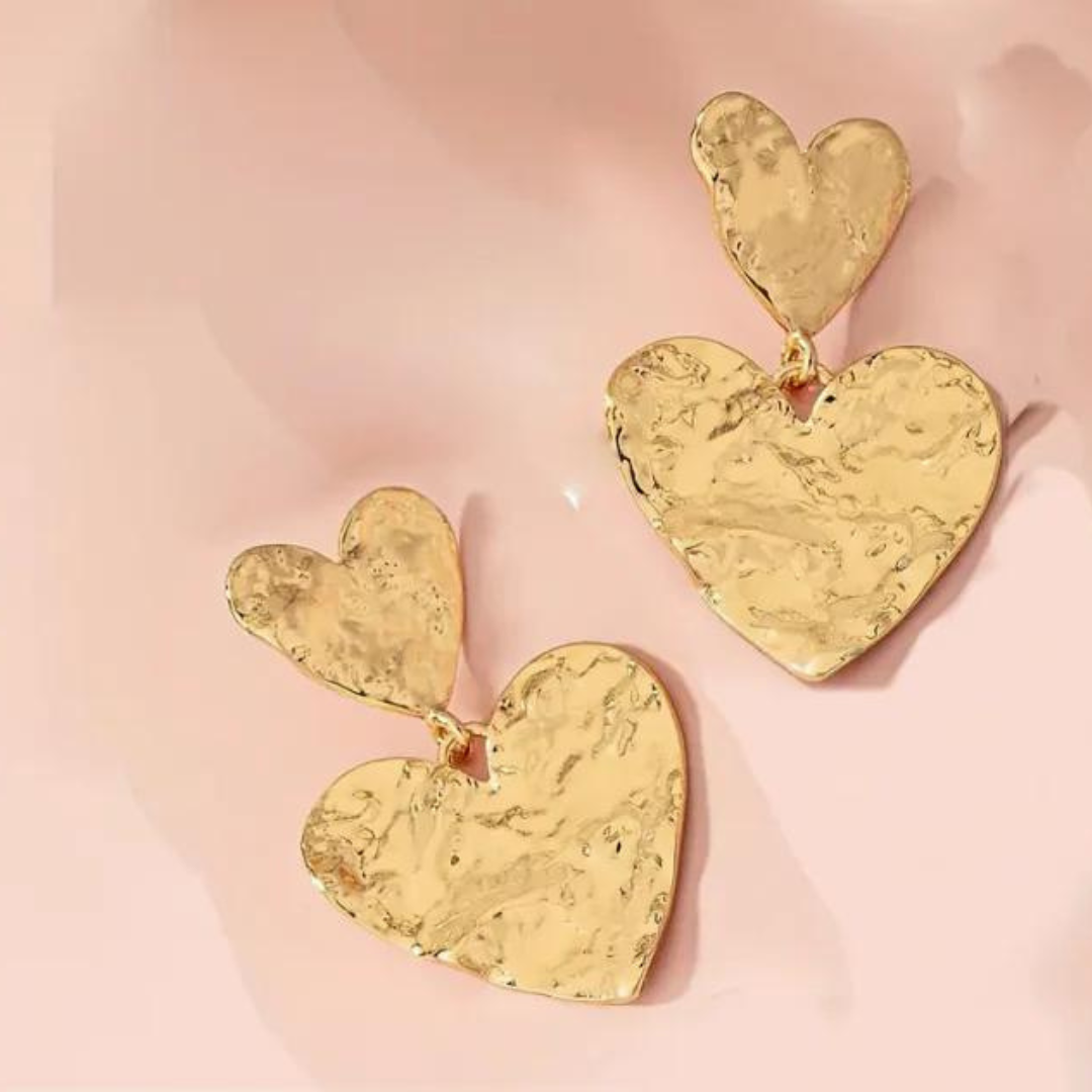 "Golden Heartbeat" Earrings