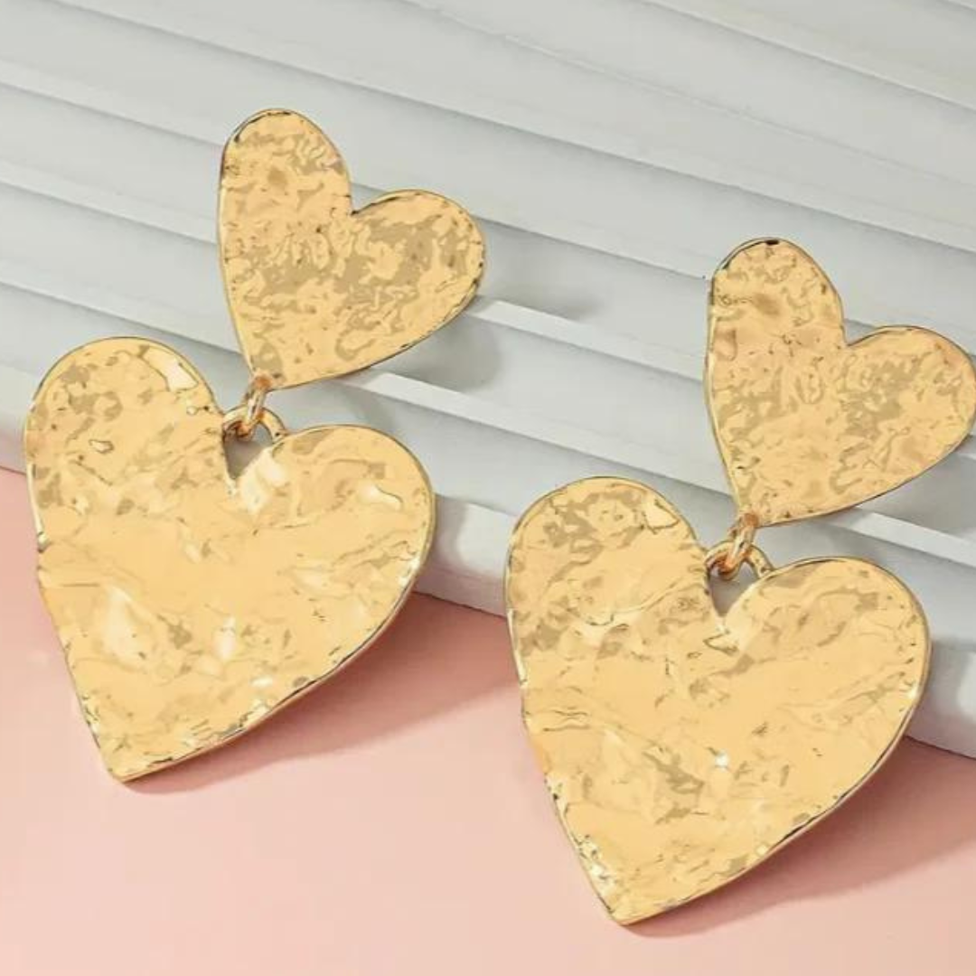 "Golden Heartbeat" Earrings